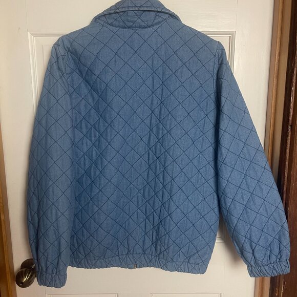 Blue ICHI Button-Up Puffer Coat - Small - Picture 5 of 5